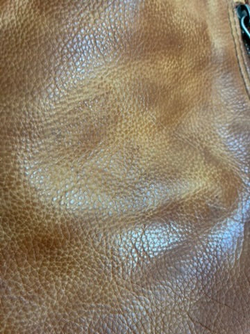 Spikes & Sparrow Distressed Leather Sling Bag in Cognac