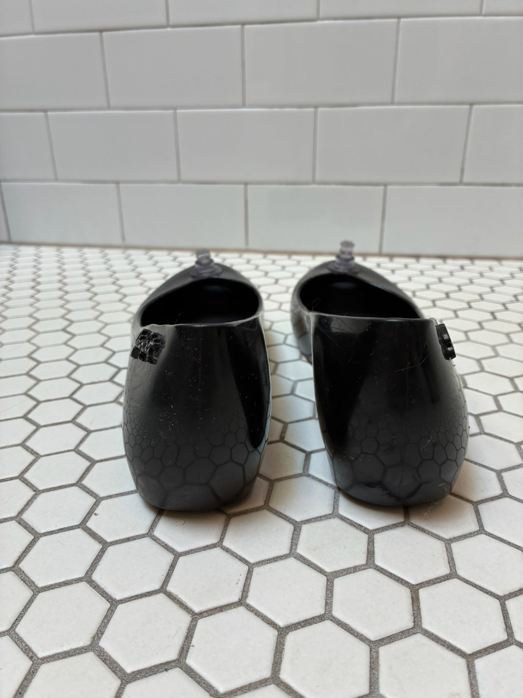 Melissa x Jeremy Scott Black Jelly Flats — Size 8.5