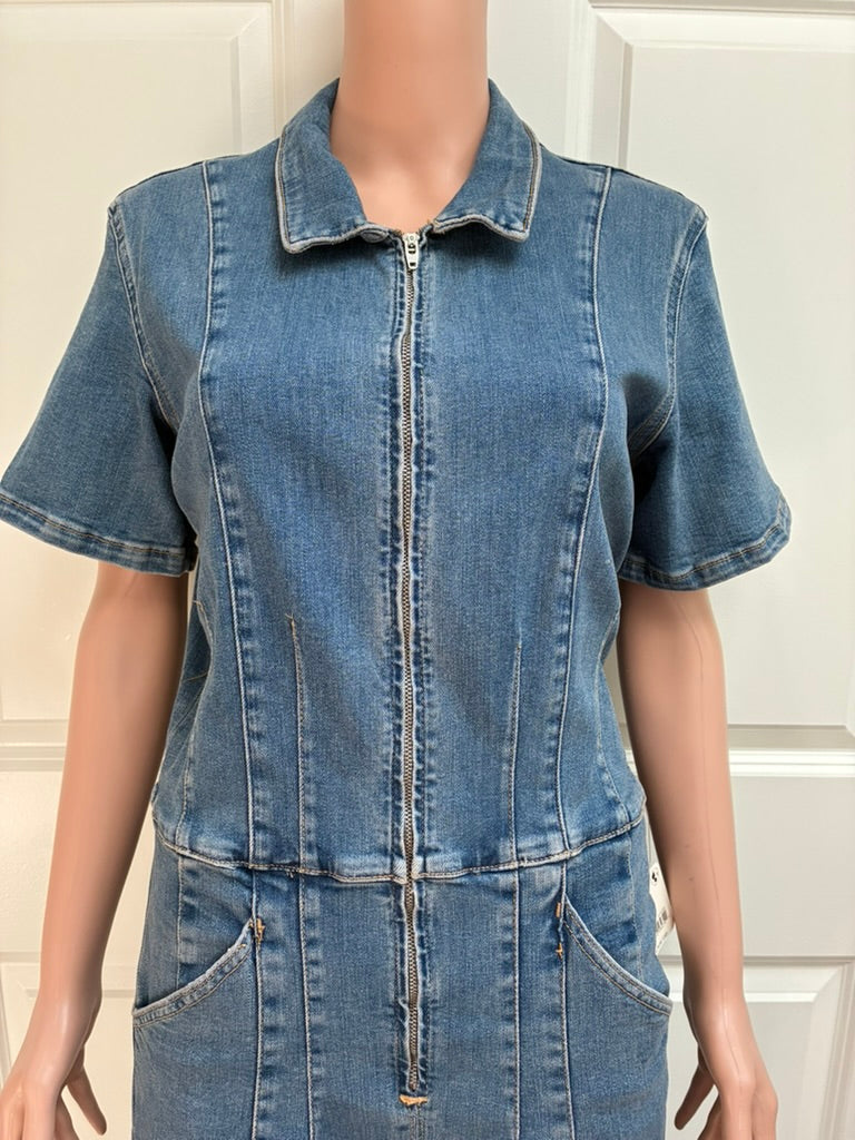 Free People Denim Flare Jumpsuit – New with Tags, Size Large