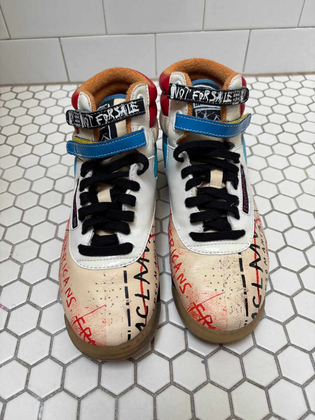 Reebok x Jean-Michel Basquiat x Rolland Berry Freestyle Hi — Women’s Size 8