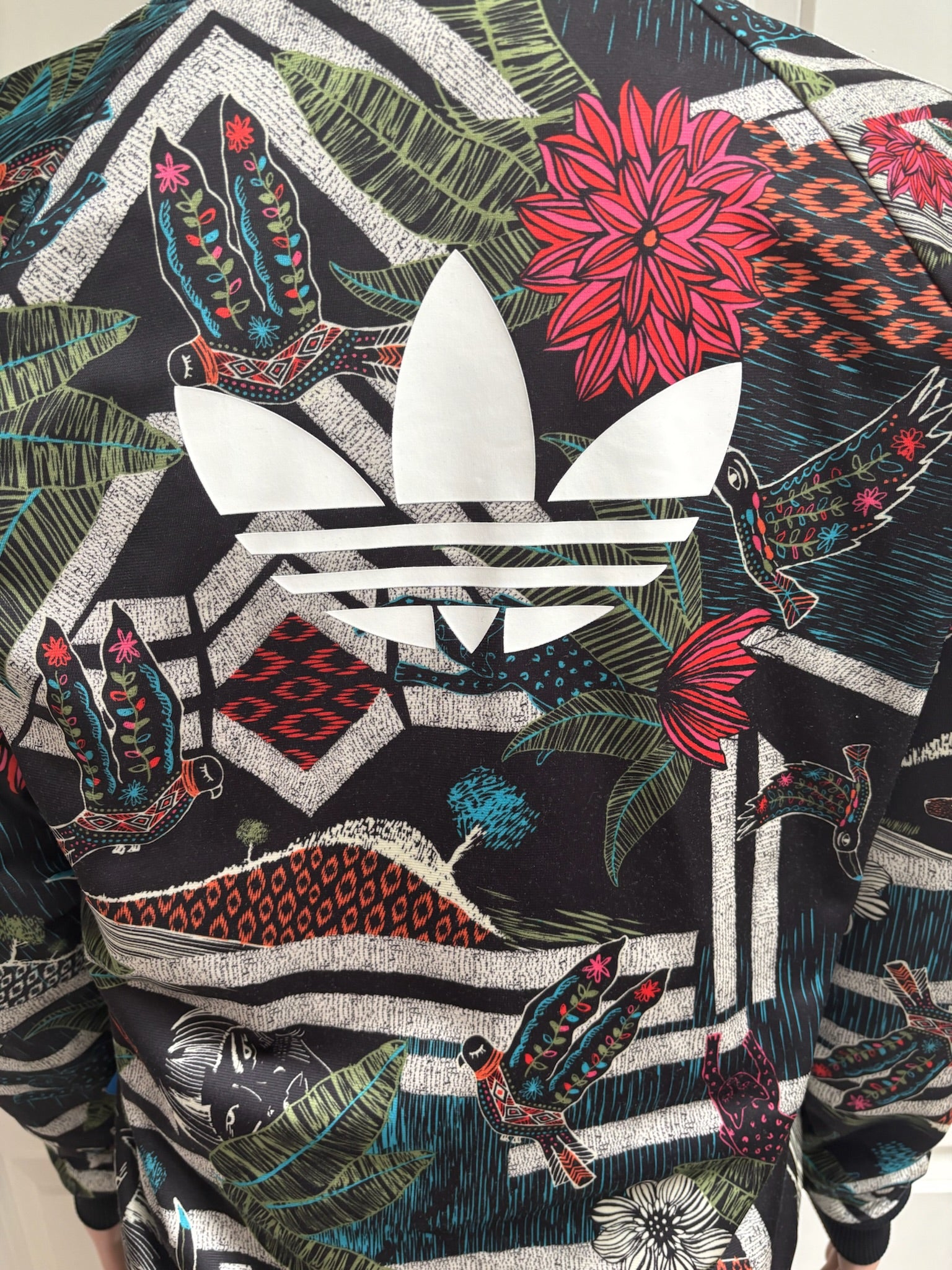 Adidas Originals Tropical Nature Print SST Track Jacket — M
