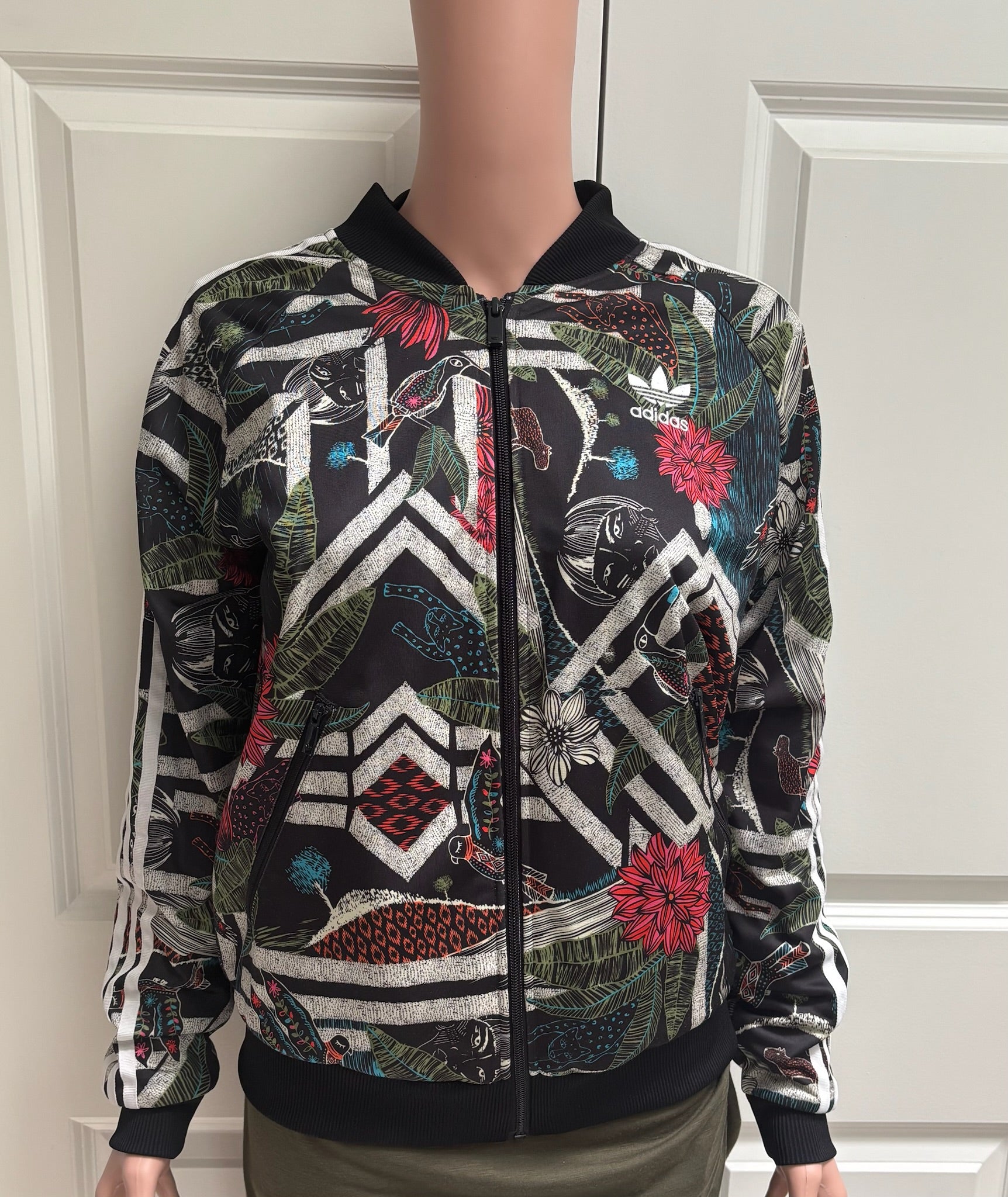 Adidas Originals Tropical Nature Print SST Track Jacket — M