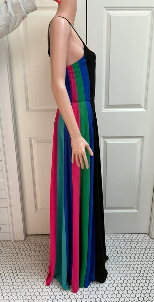 AKIRA Black Jumpsuit with Colorful Side Panels – New with Tags, Size Medium