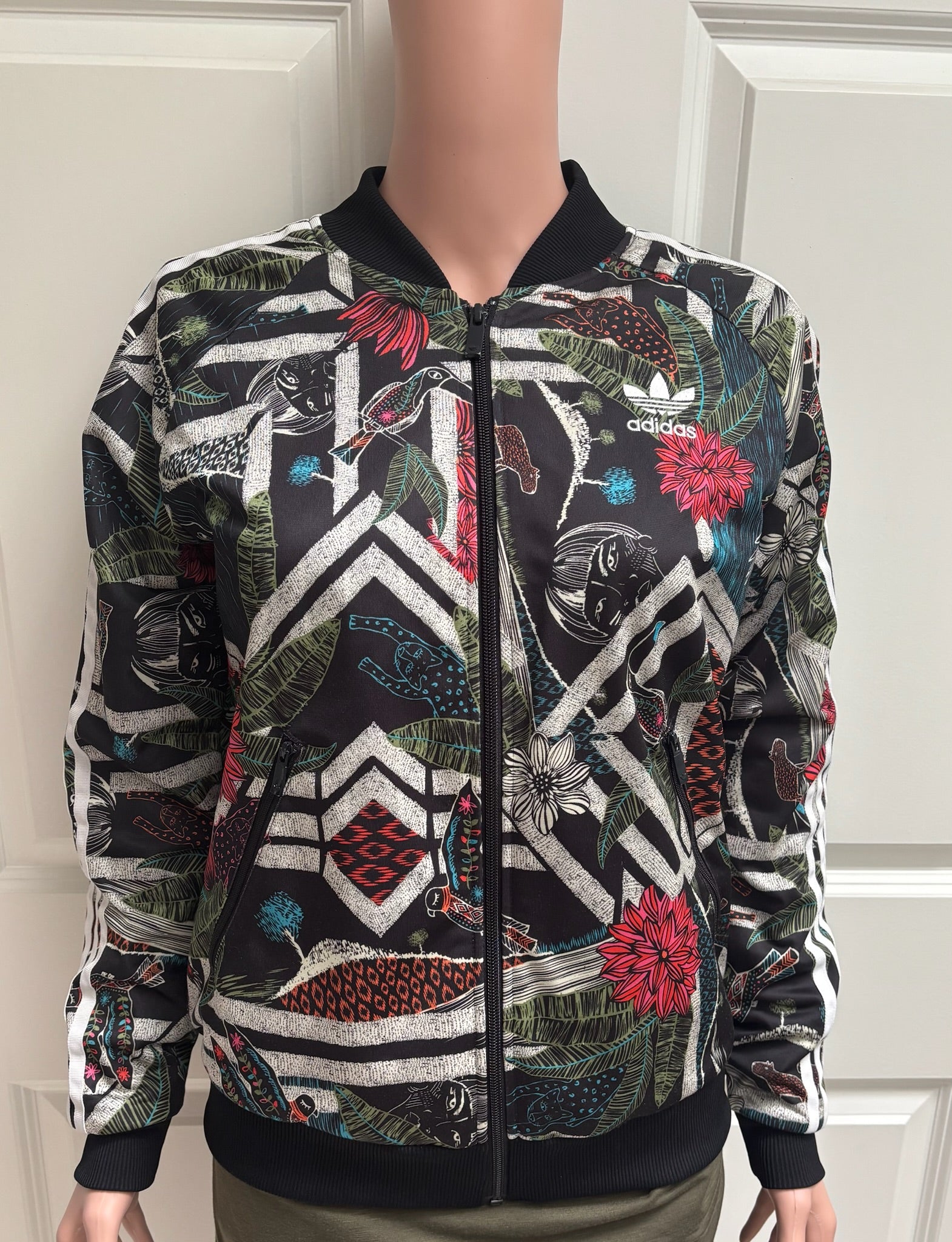Adidas Originals Tropical Nature Print SST Track Jacket — M