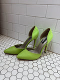Michael Antonio Neon Lime Green d’Orsay Stiletto Pumps — Size 8.5