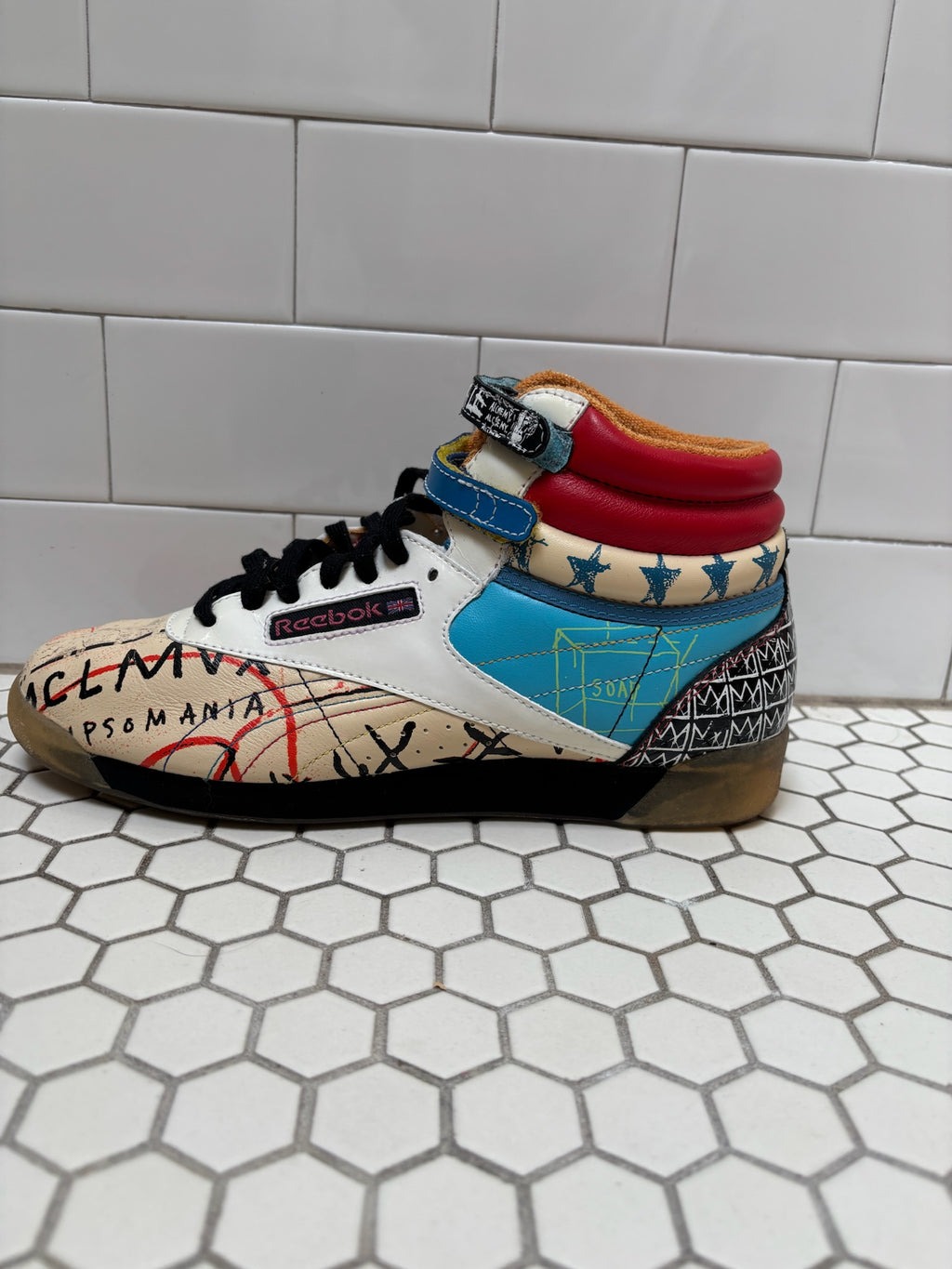 Reebok x Jean-Michel Basquiat x Rolland Berry Freestyle Hi — Women’s Size 8