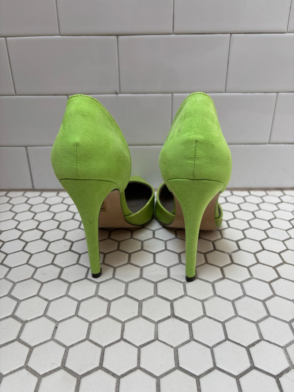 Michael Antonio Neon Lime Green d’Orsay Stiletto Pumps — Size 8.5