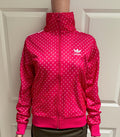 Adidas Originals Lips Print Track Jacket in Hot Pink- Medium