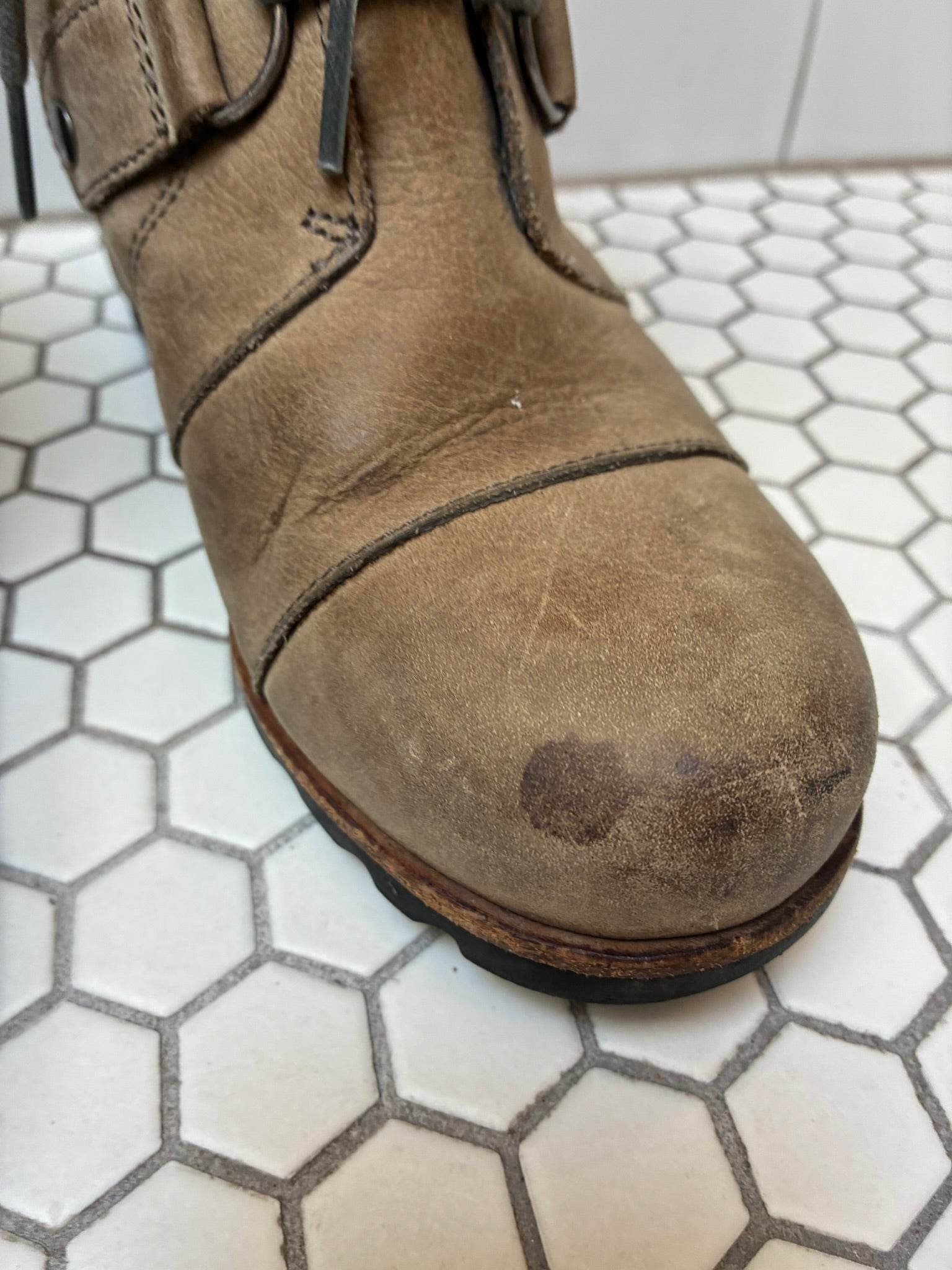 Sorel Women Joan of Arctic Boot Size 8.5 Waterproof Olive Combat Wedge Lug