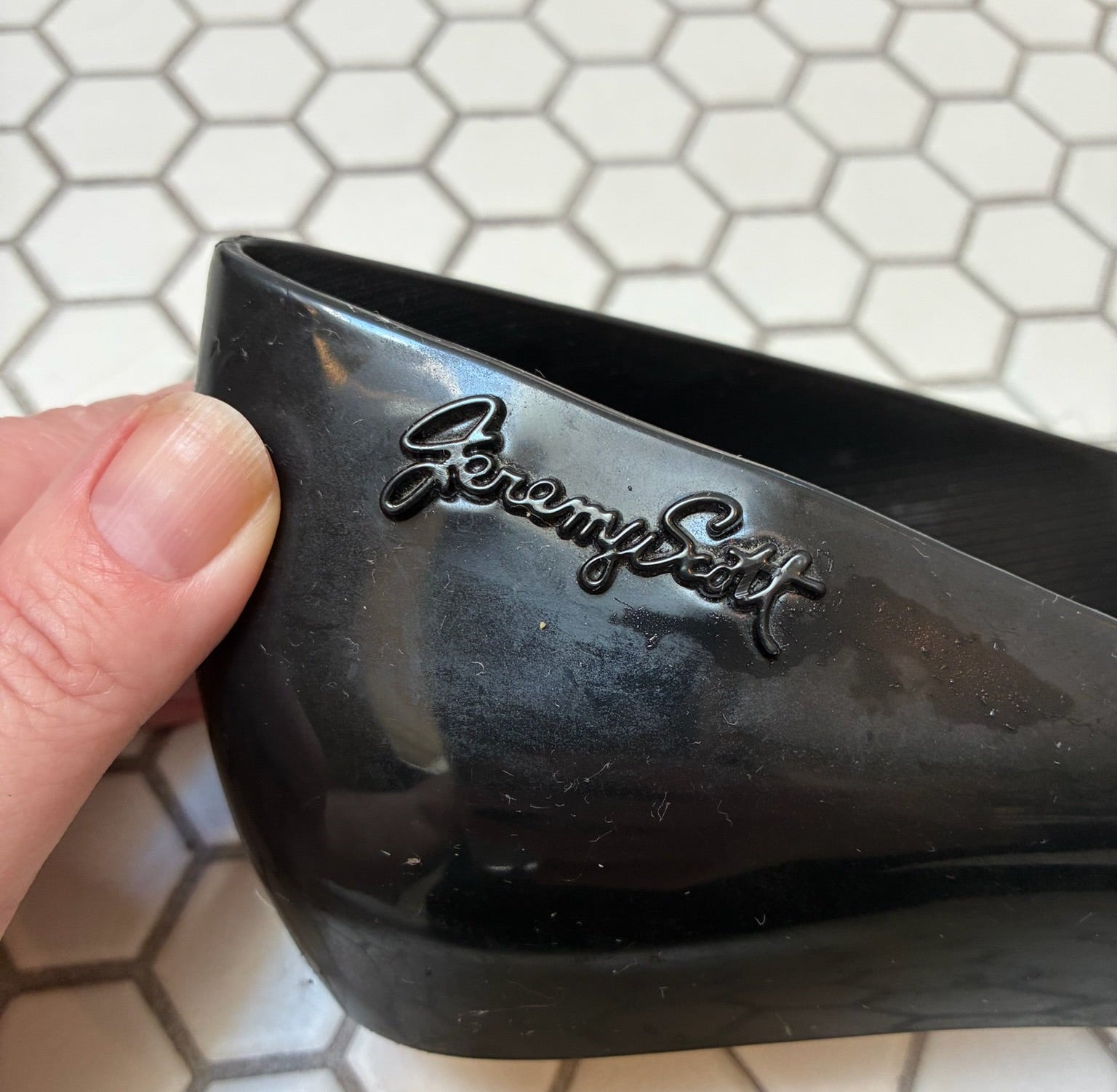 Melissa x Jeremy Scott Black Jelly Flats — Size 8.5