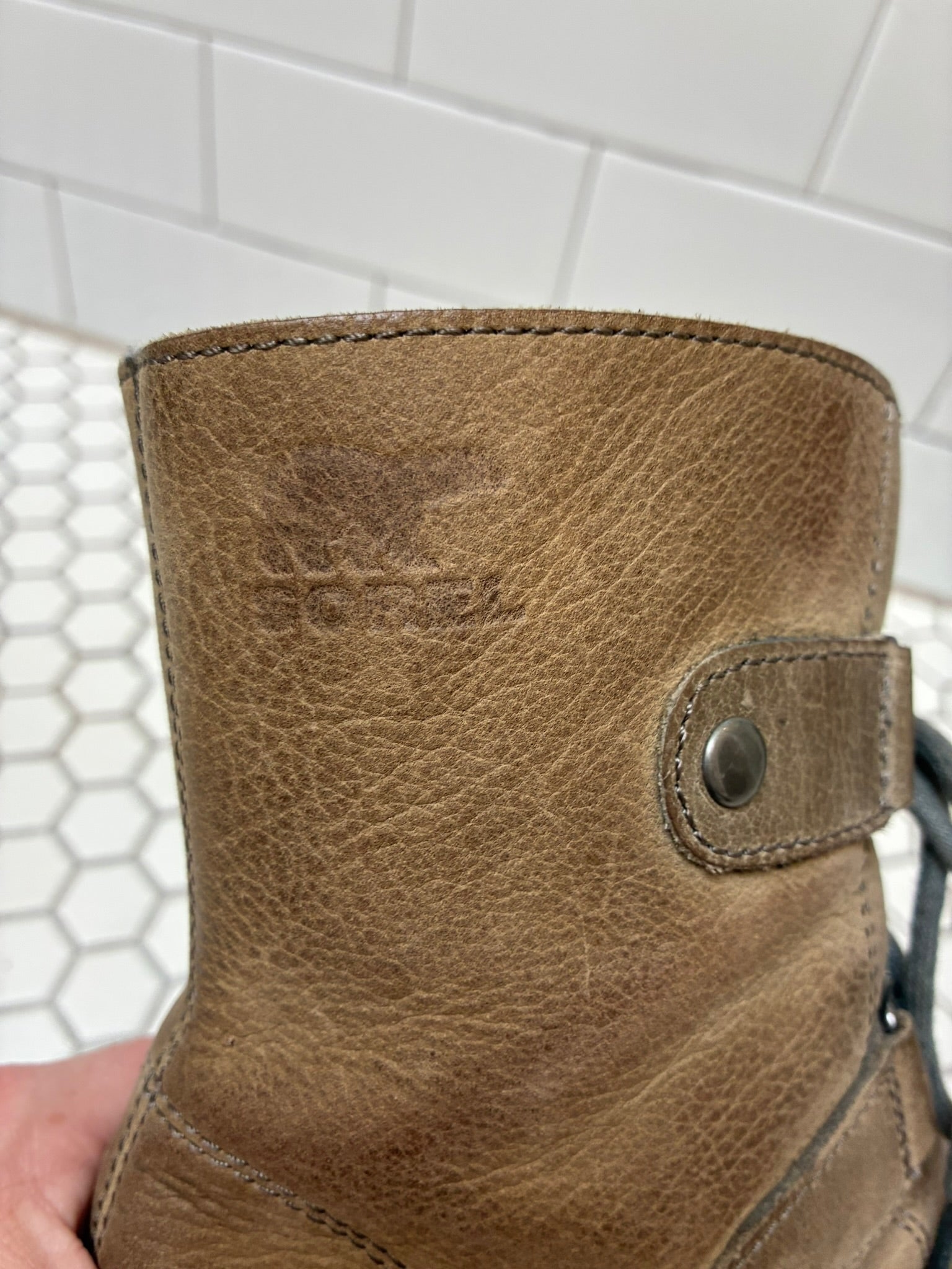 Sorel Women Joan of Arctic Boot Size 8.5 Waterproof Olive Combat Wedge Lug