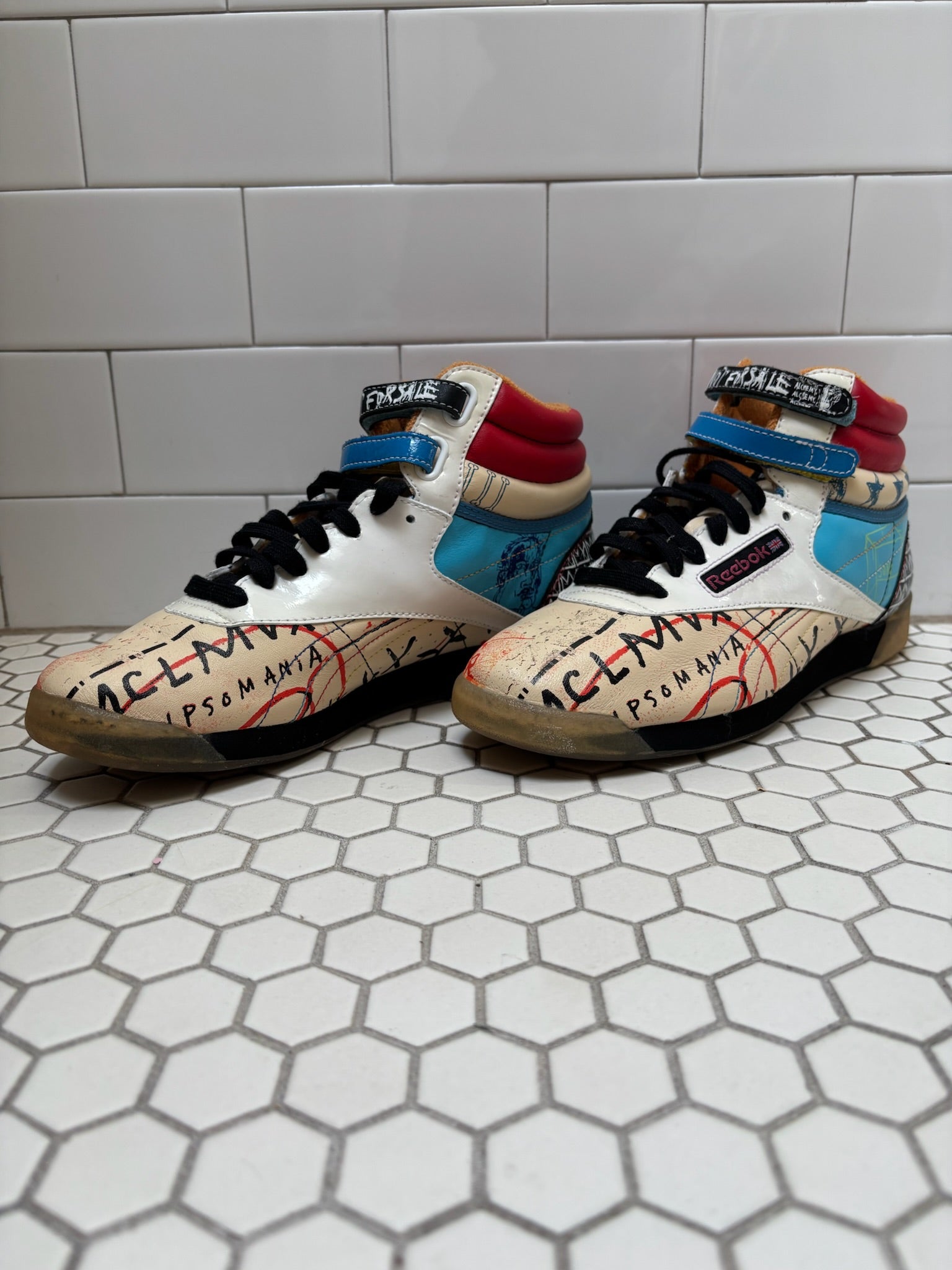 Reebok x Jean-Michel Basquiat x Rolland Berry Freestyle Hi — Women’s Size 8