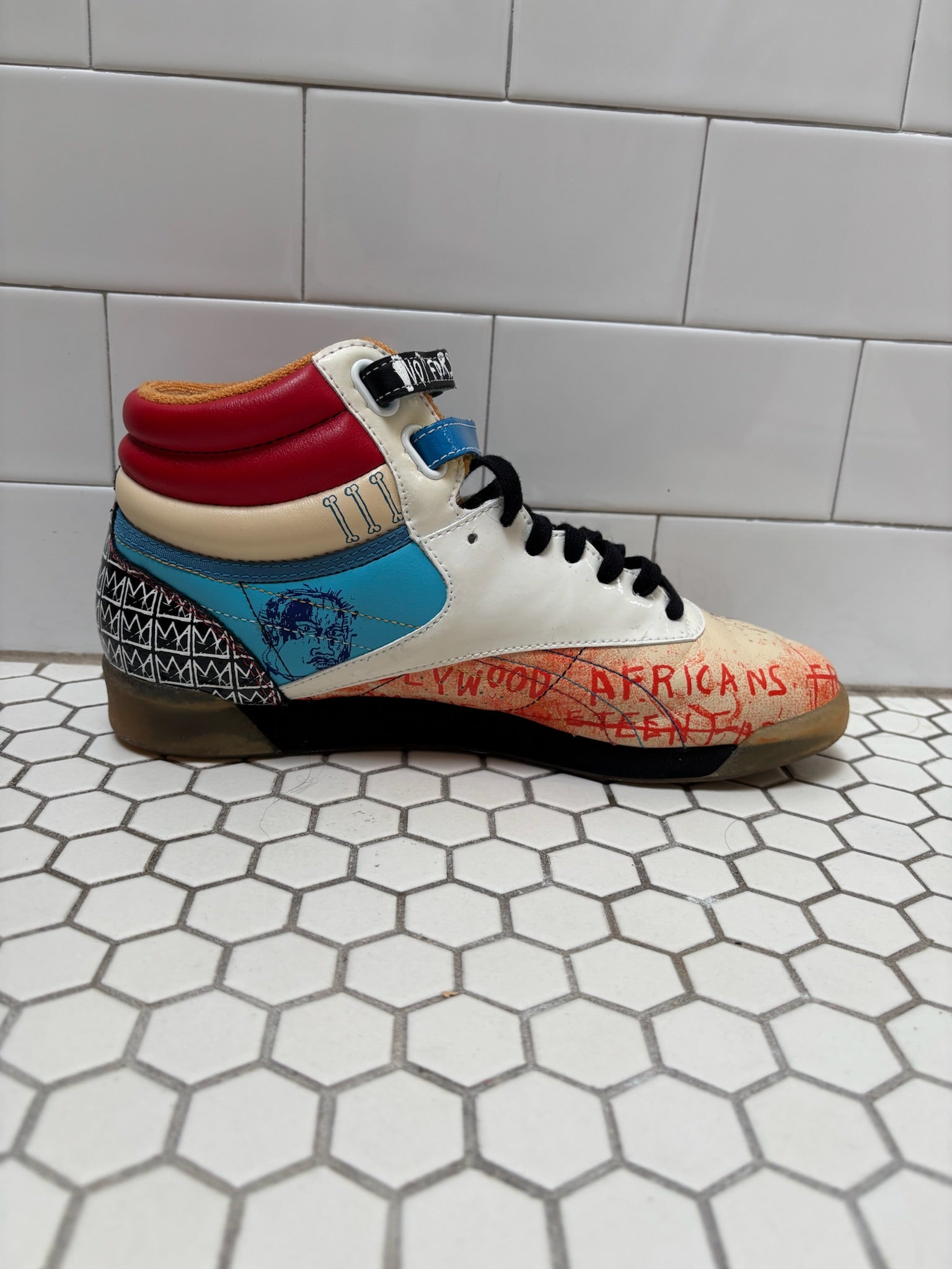 Reebok x Jean-Michel Basquiat x Rolland Berry Freestyle Hi — Women’s Size 8