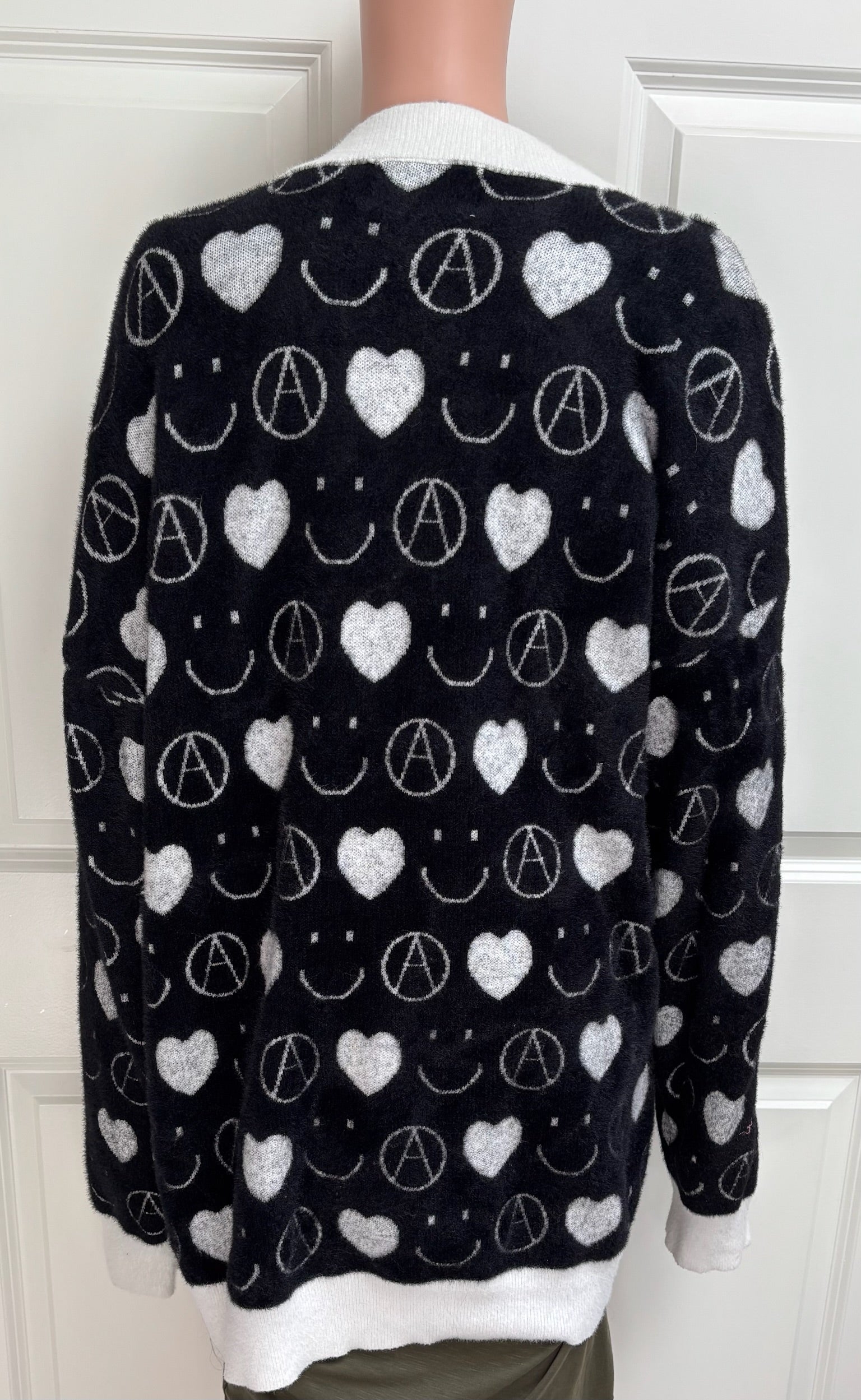 Black Air Love & Anarchy Cardigan — XL