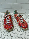 RARE Stan Smith Adidas paint splatter red shoes