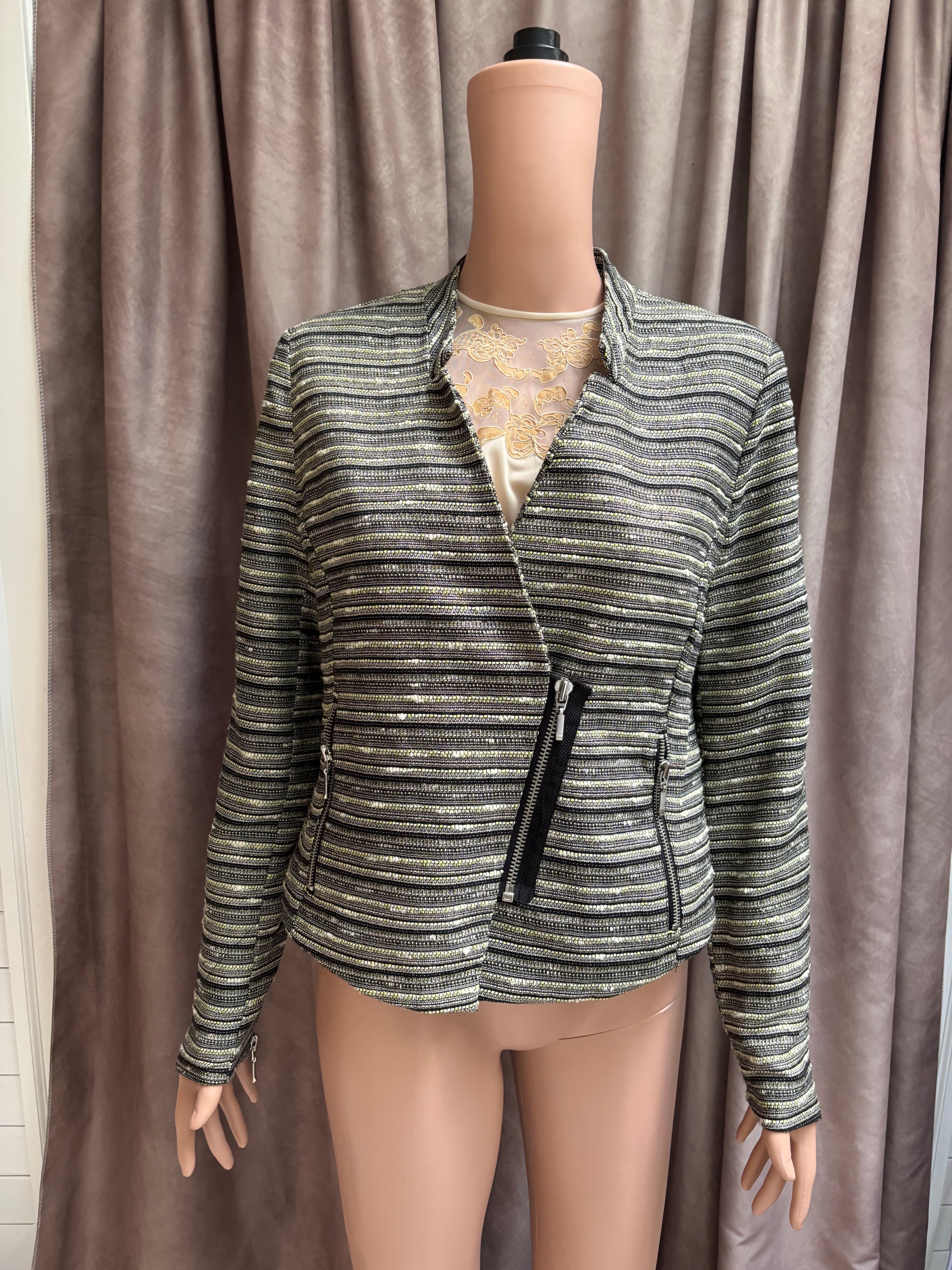Vintage Mossimo Multi-Metallic Sparkly Blazer | Black, Silver, Gold & Copper | Size 12