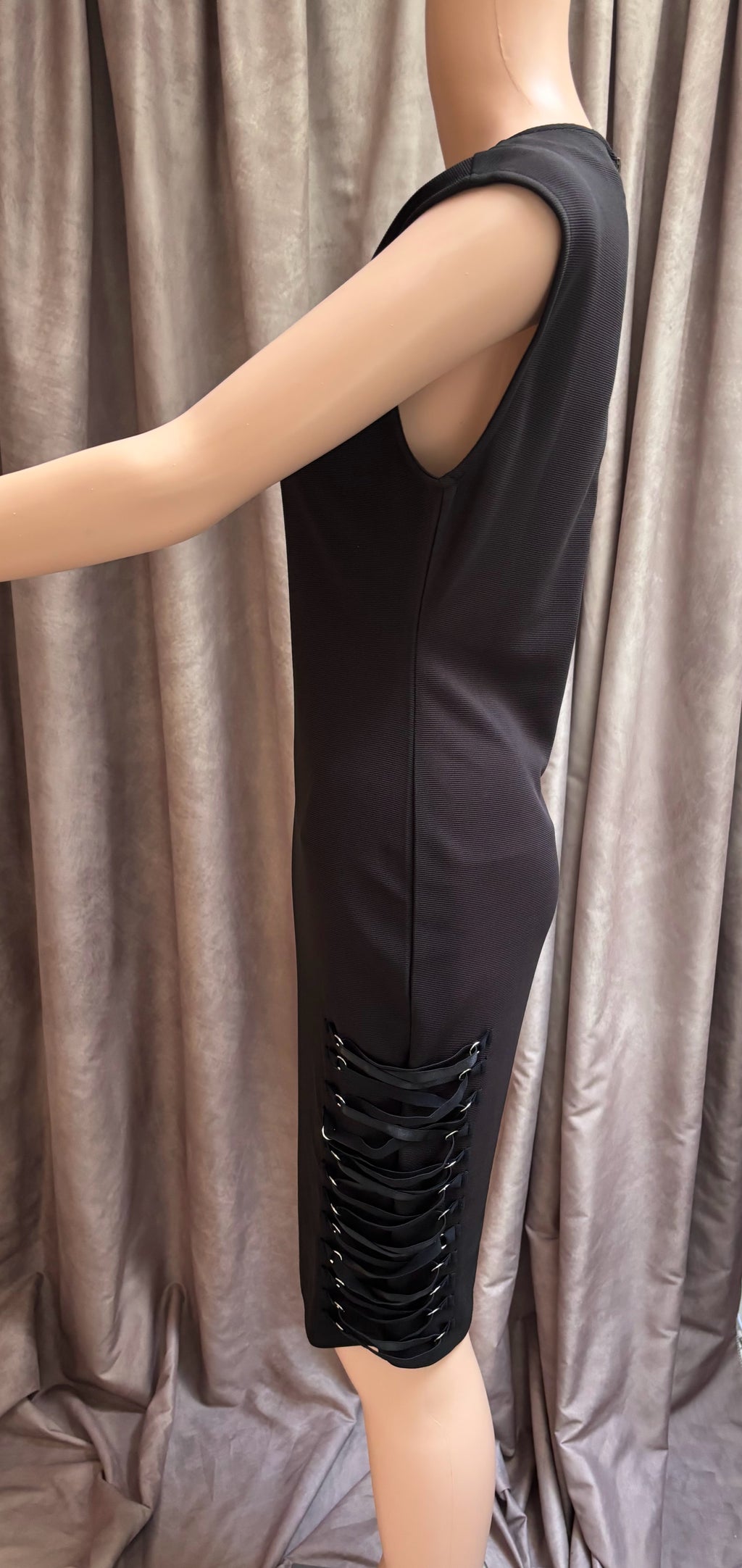 Rocawear Black Bodycon Lace-Up Dress