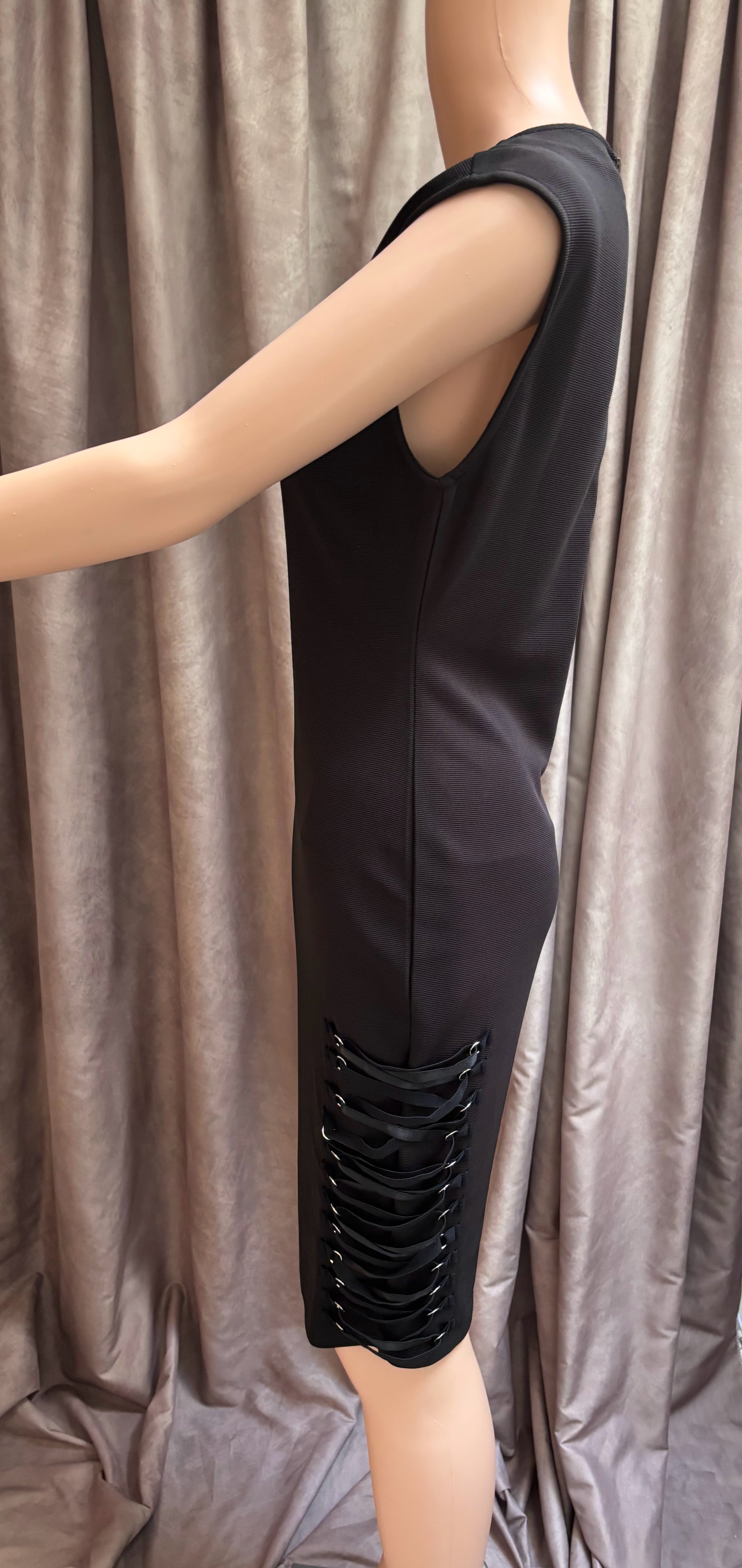 Rocawear Black Bodycon Lace-Up Dress