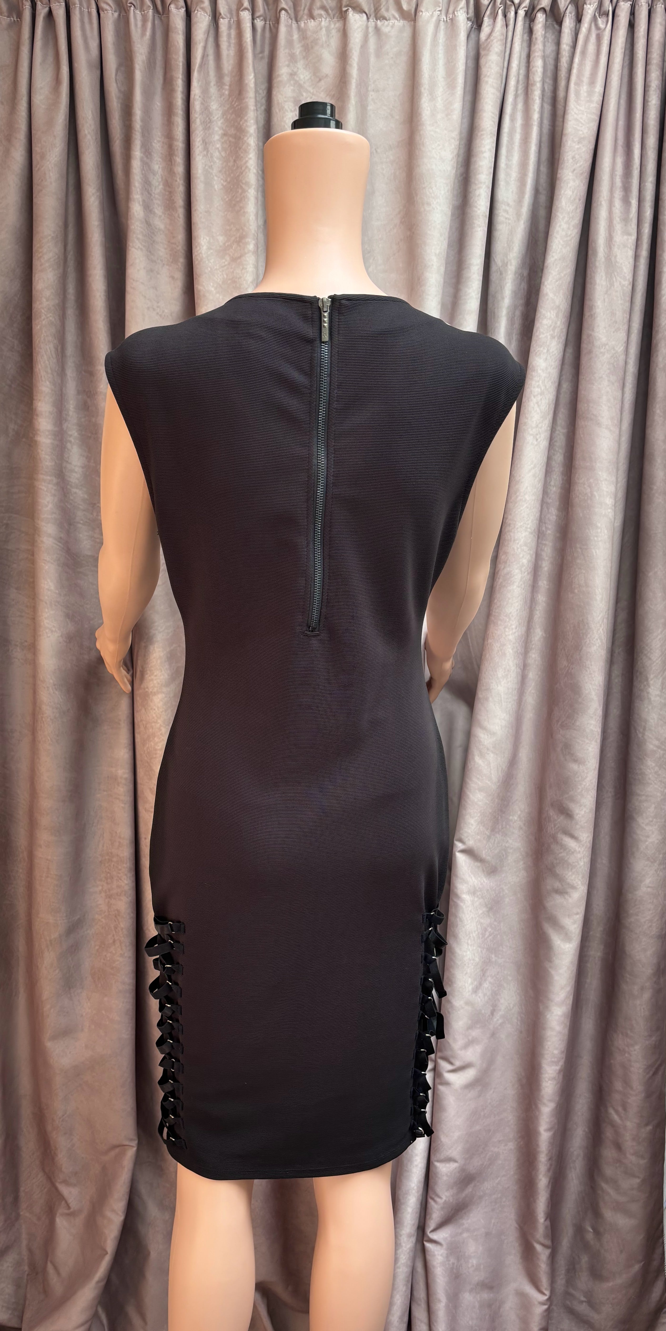 Rocawear Black Bodycon Lace-Up Dress