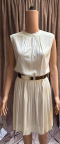 Sears 1970s White Accordion Pleat Skater/  Tennis Dress