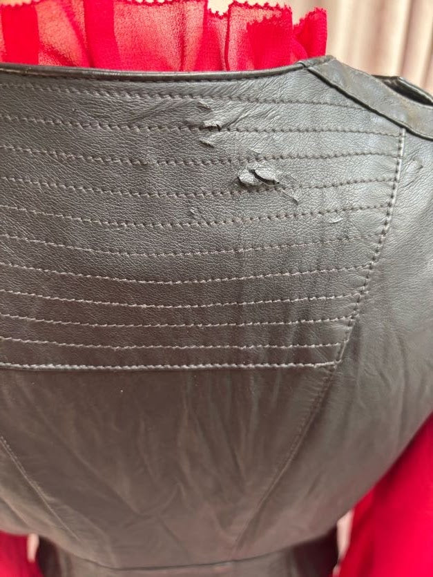 Vegan black leather vest