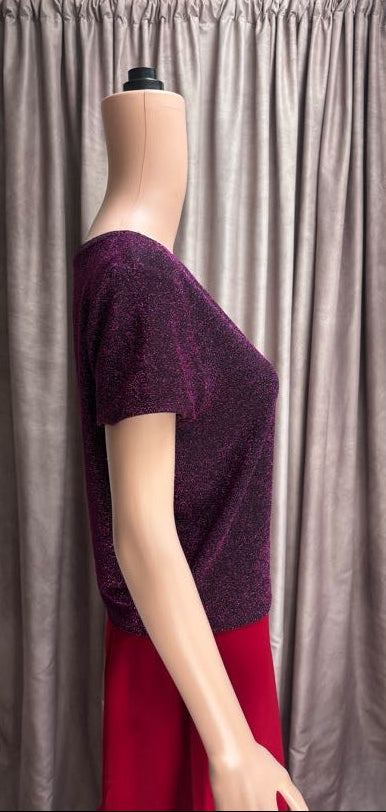 Purple Sparkle Crop Top