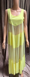 Canary Yellow Chevron Dress | Vintage 70s