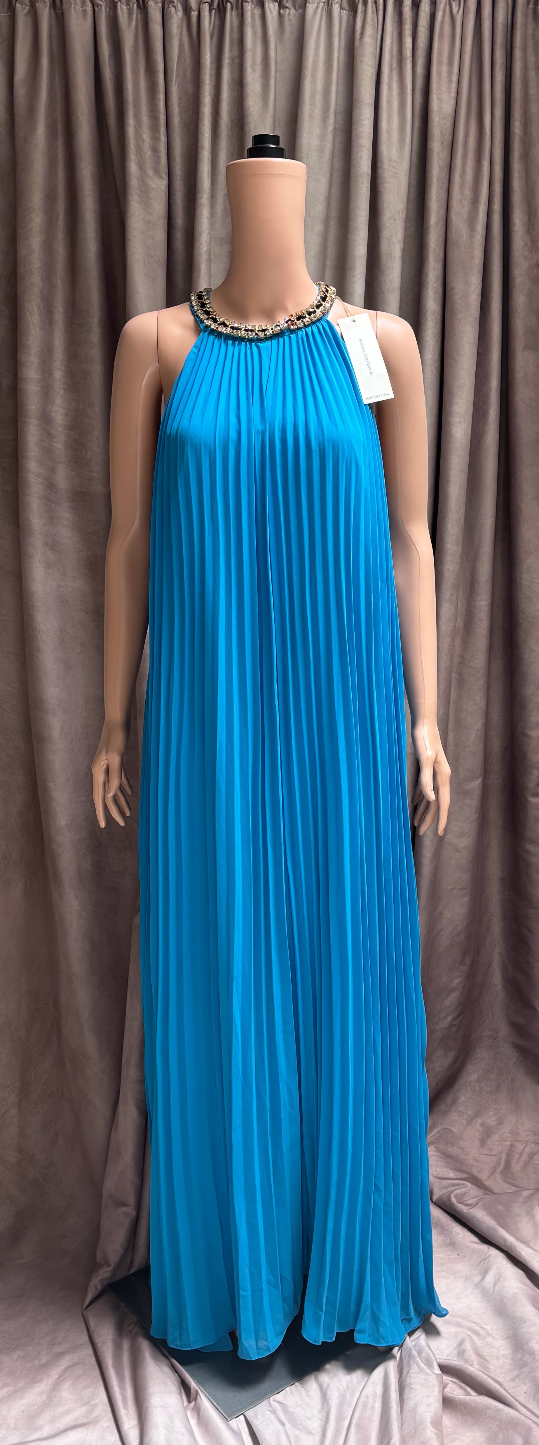 Turquoise Jeweled Dress