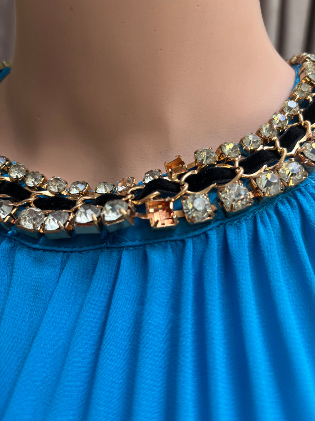 Turquoise Jeweled Dress