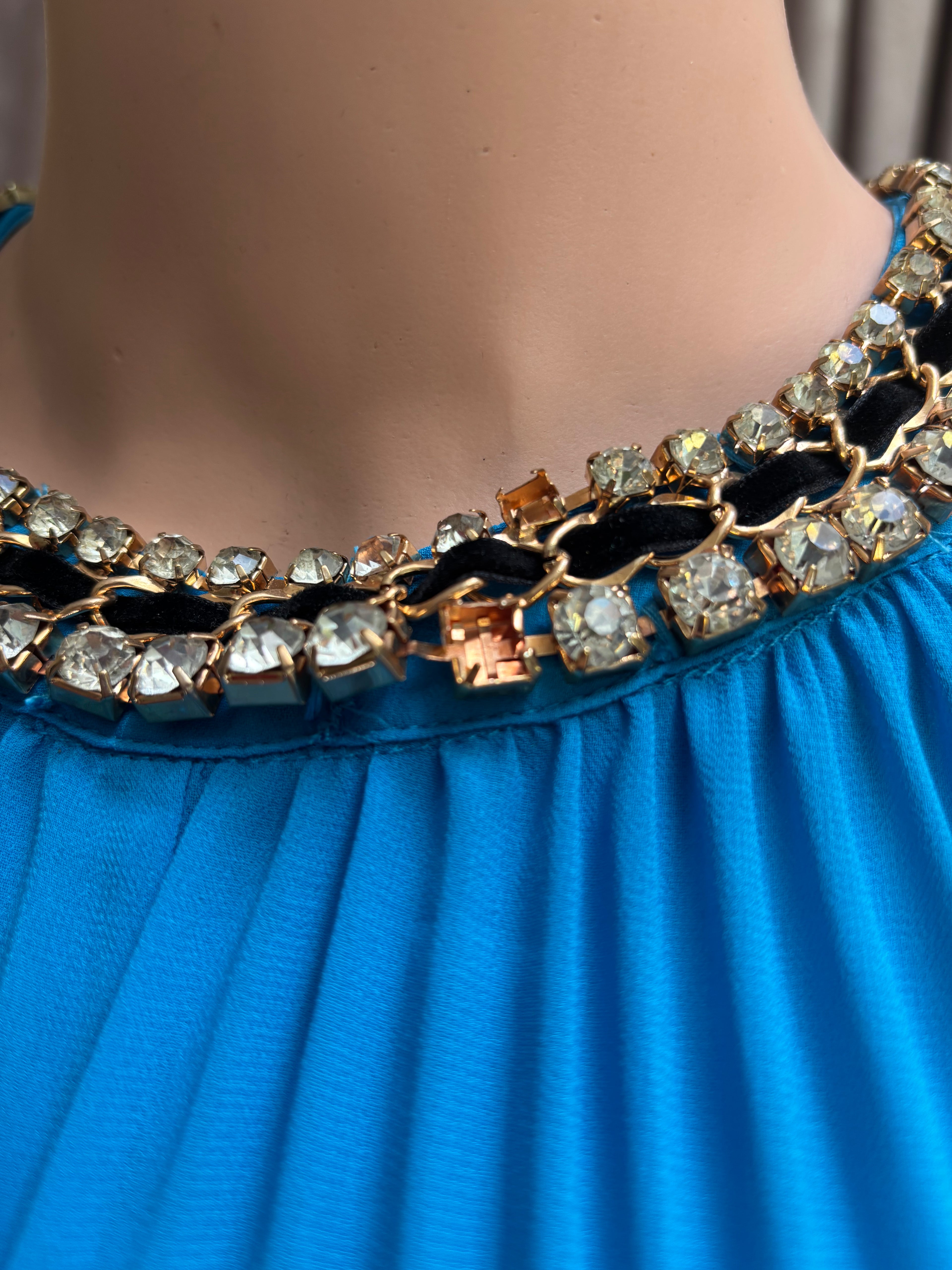 Turquoise Jeweled Dress