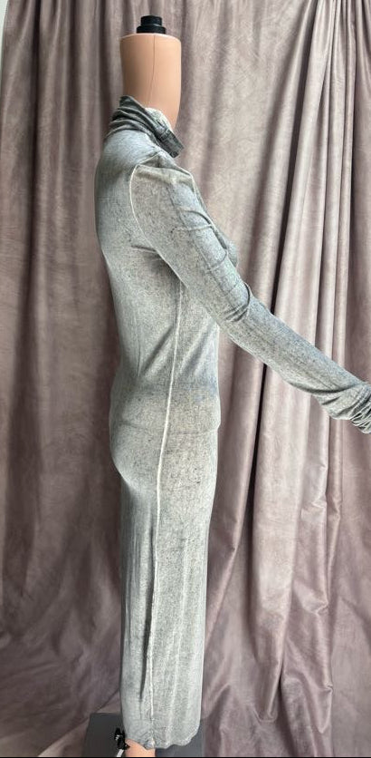 Grey Mockneck Sweater Dress