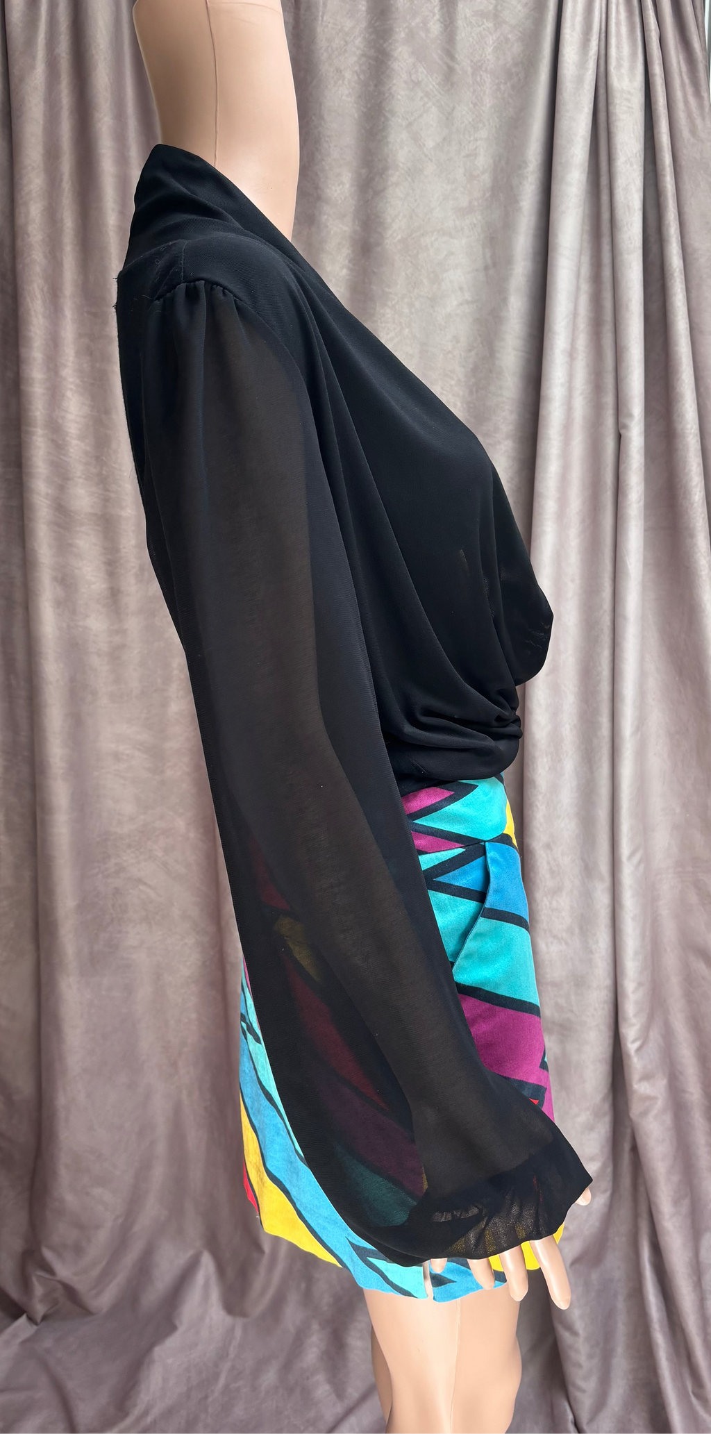 Black Plunge Longsleeve Bodysuit