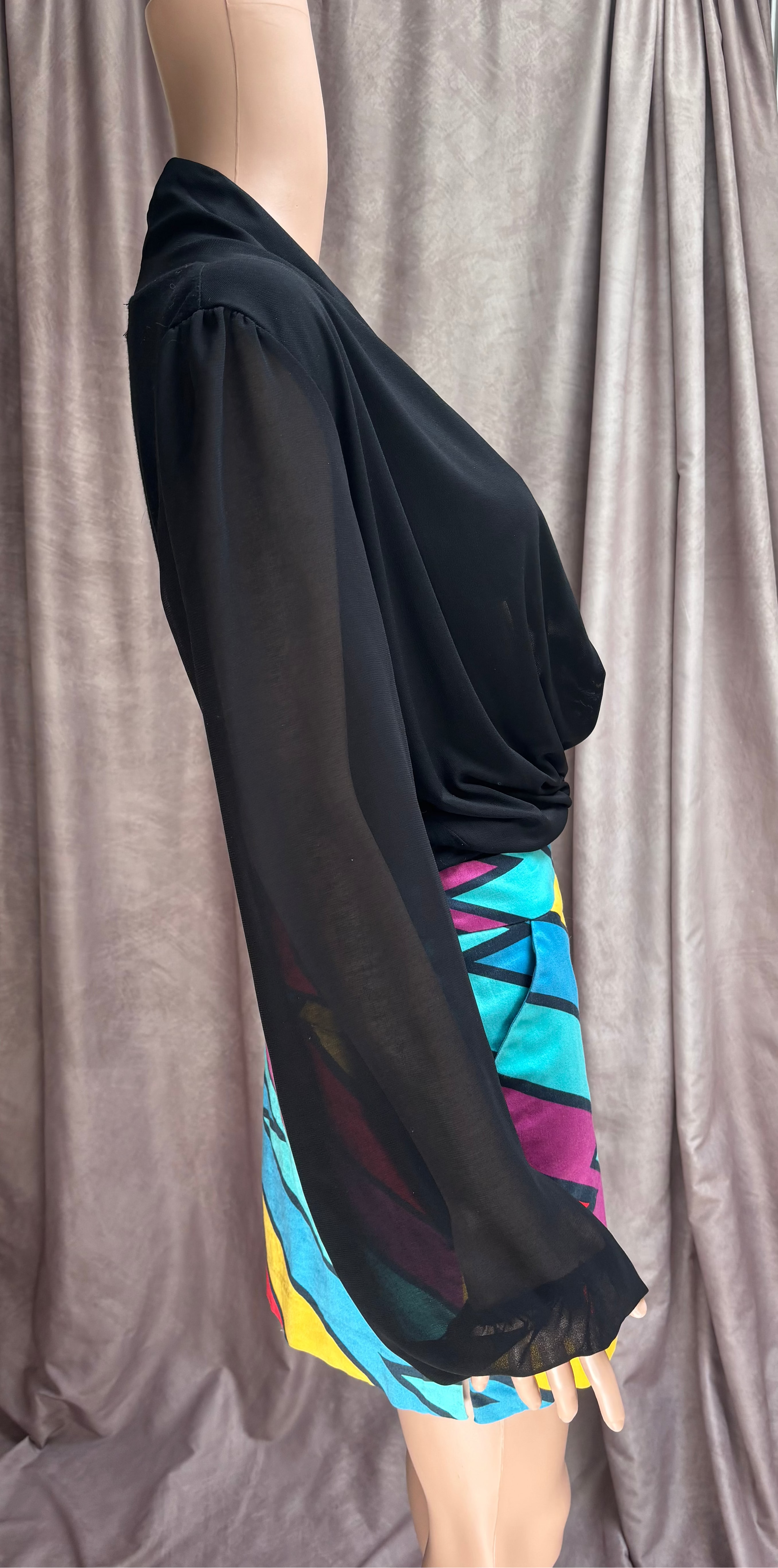 Black Plunge Longsleeve Bodysuit
