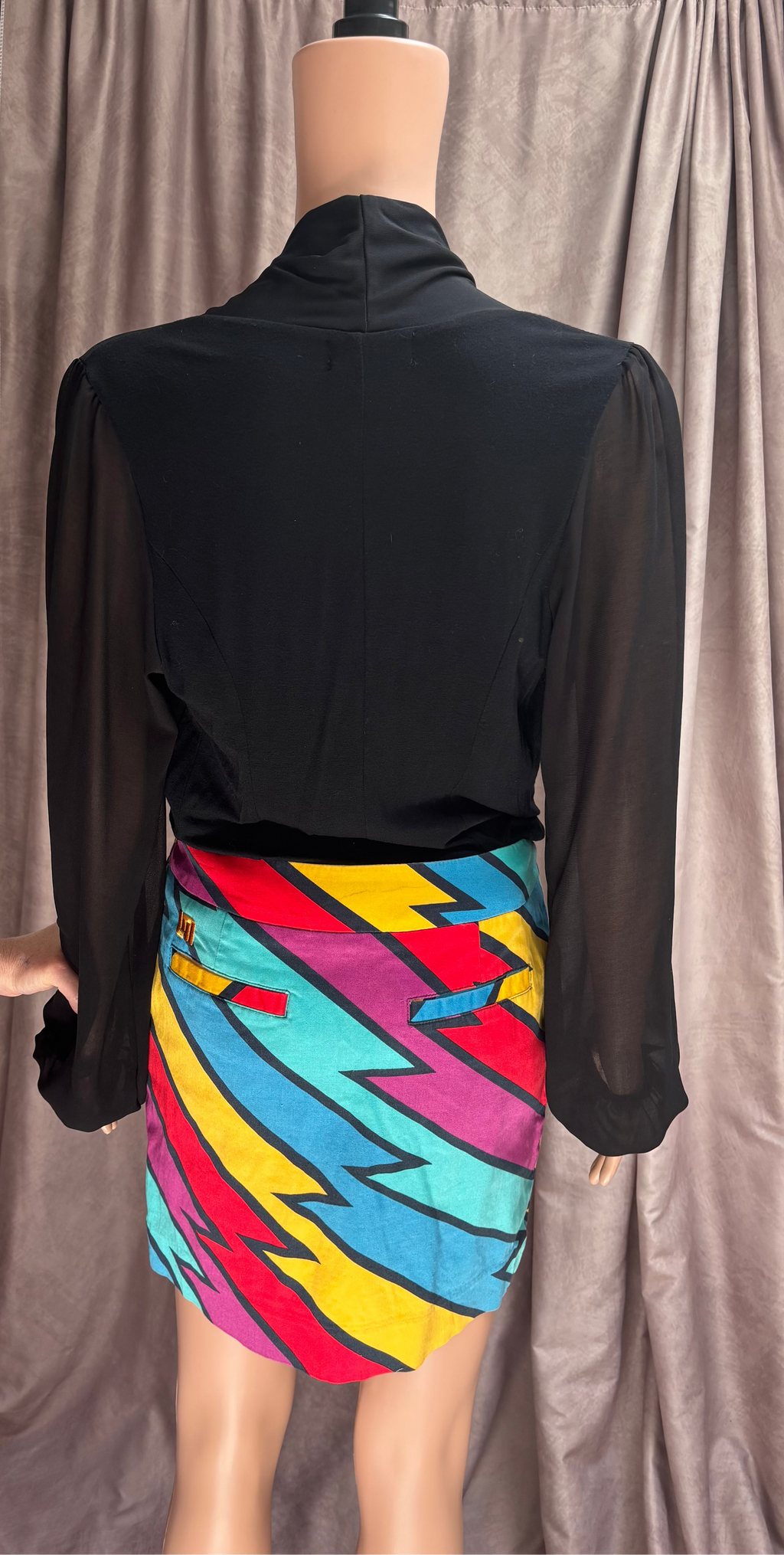 Black Plunge Longsleeve Bodysuit