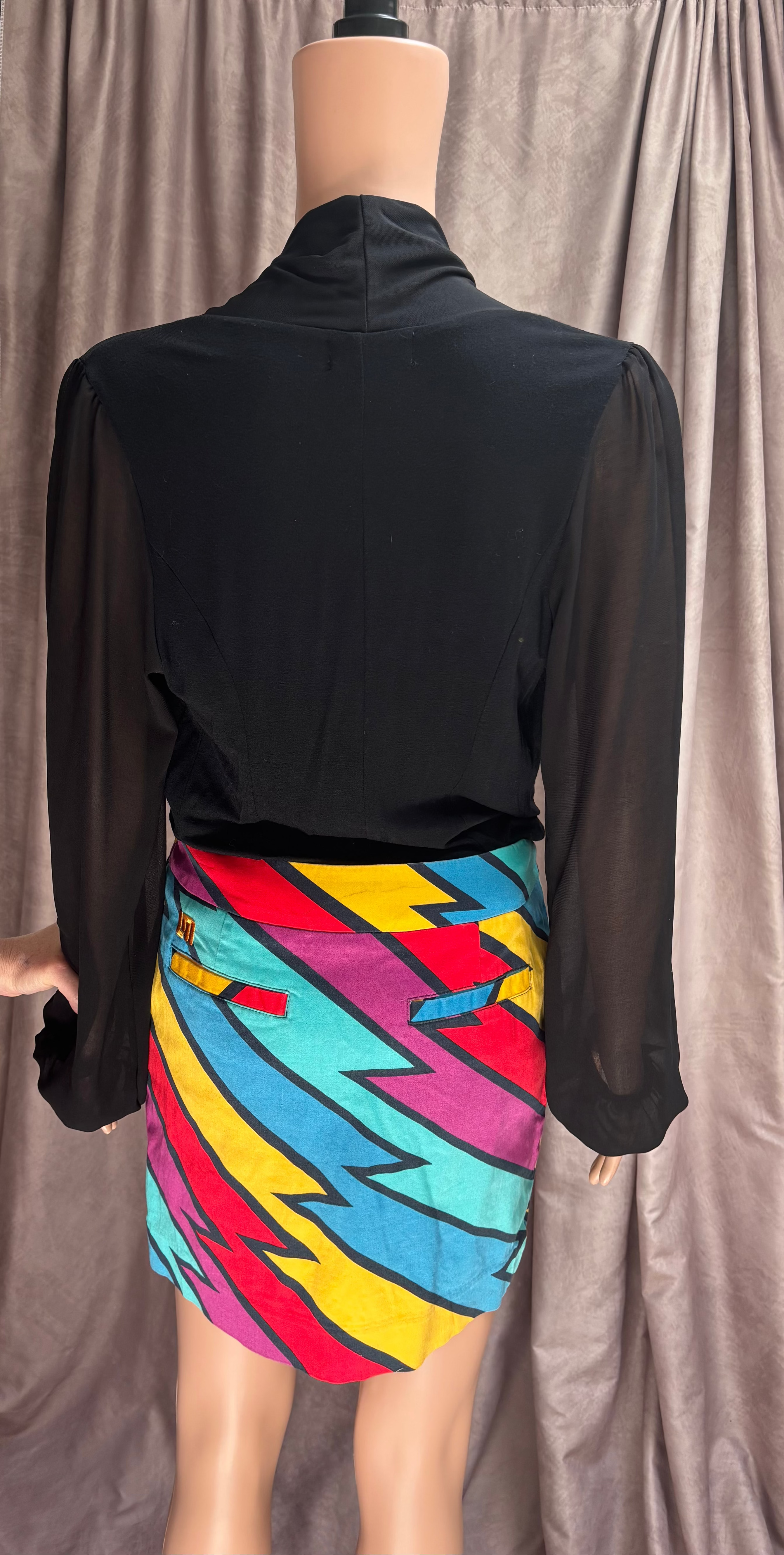 Black Plunge Longsleeve Bodysuit