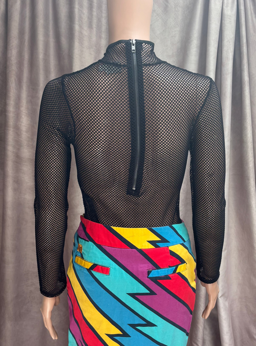 Black Fishnet Bodysuit