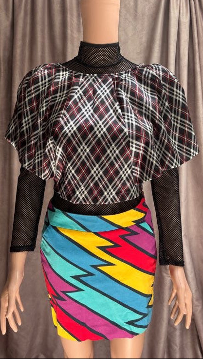 Plaid Capelet