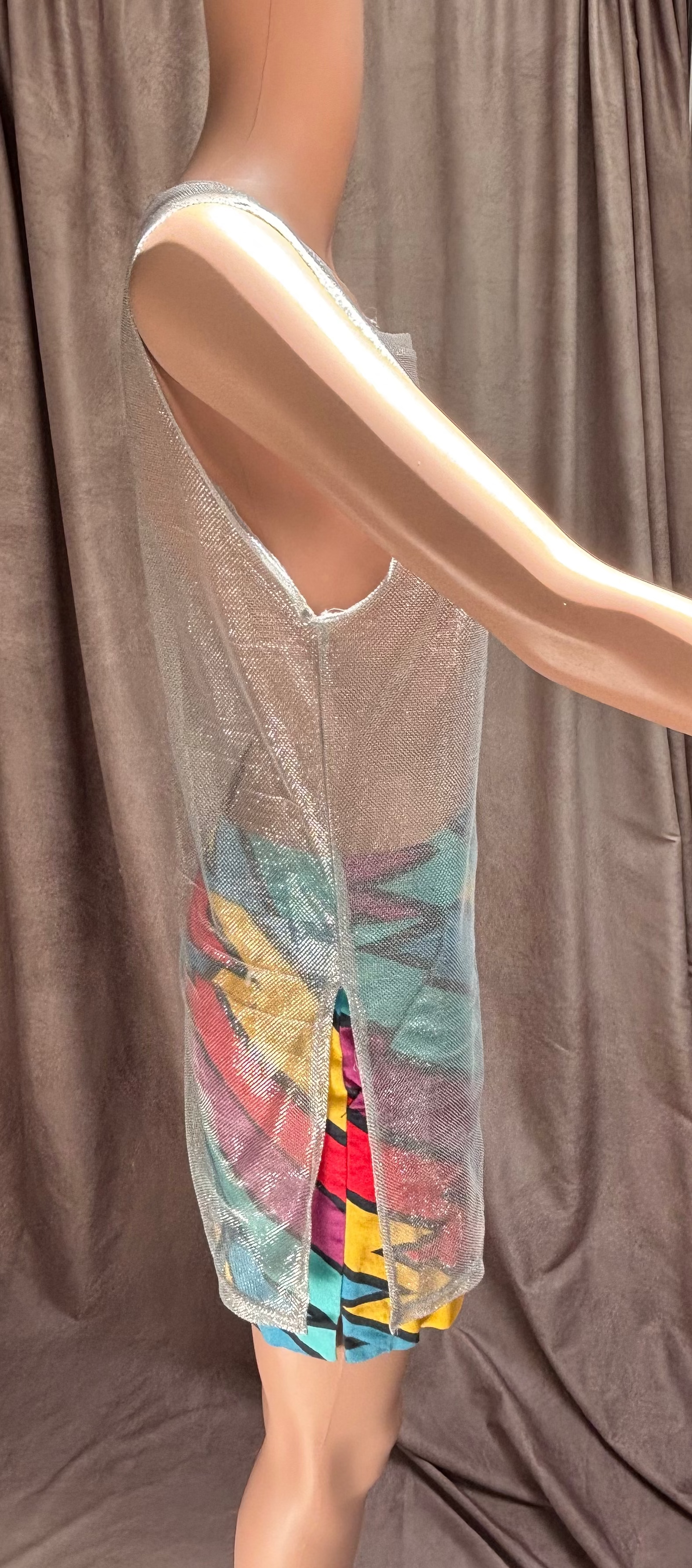 Sheer Silver Beaach Coverup