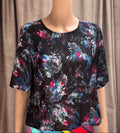Moody Floral Silk Blouse