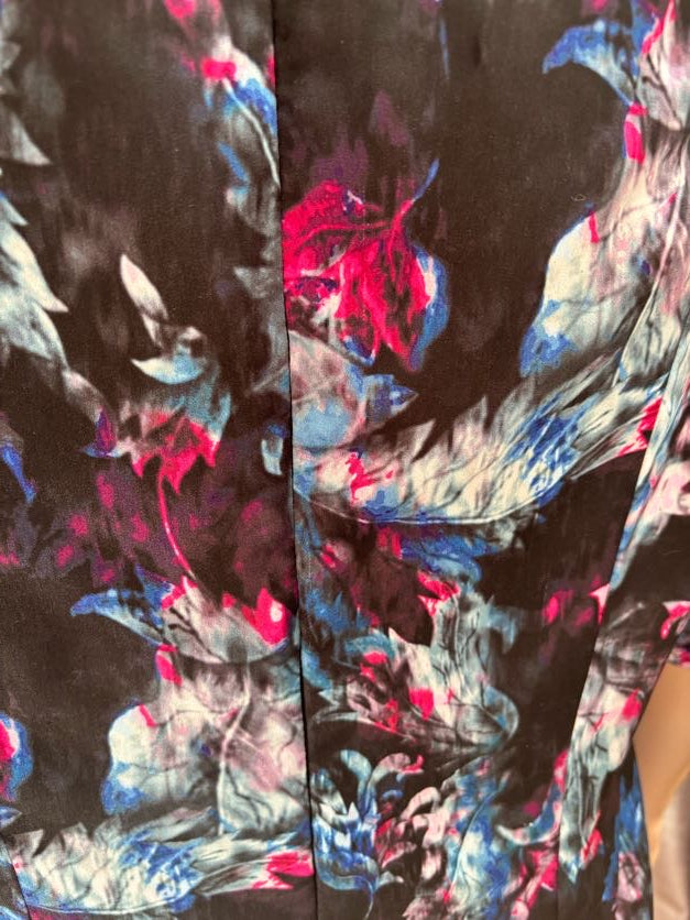 Moody Floral Silk Blouse
