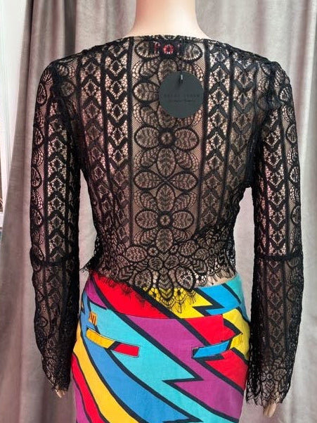 Black Lace Crop Top – Never Worn, With Tags