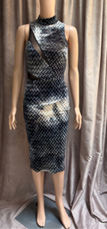 Gray Bodycon Steel Dress