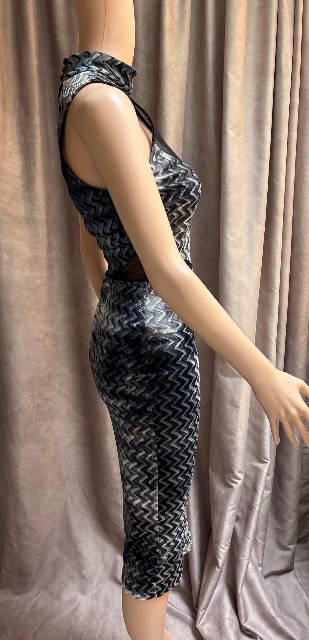 Gray Bodycon Steel Dress
