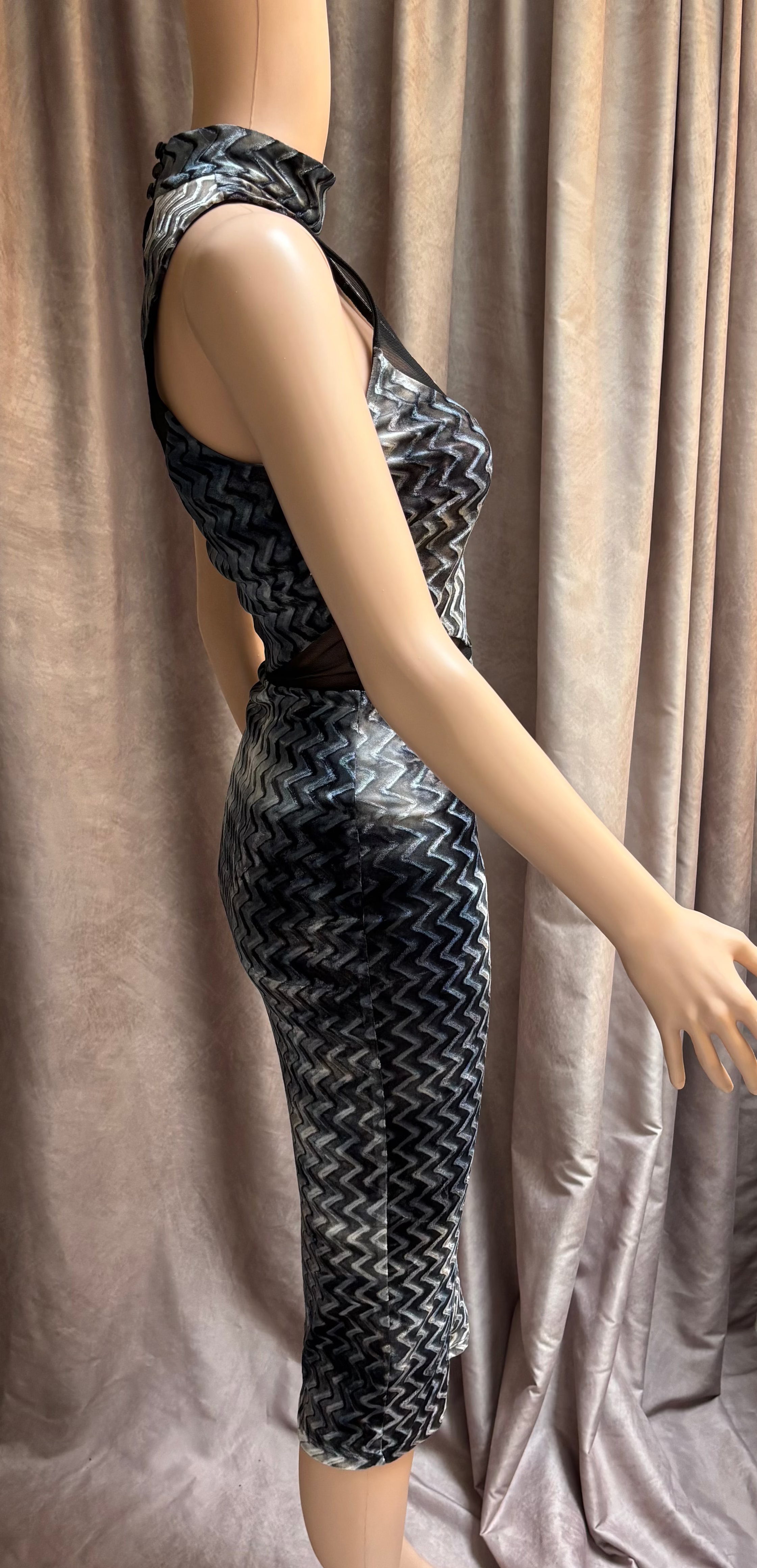Gray Bodycon Steel Dress