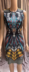 Multi-plaid Bodycon Whimsical Dress