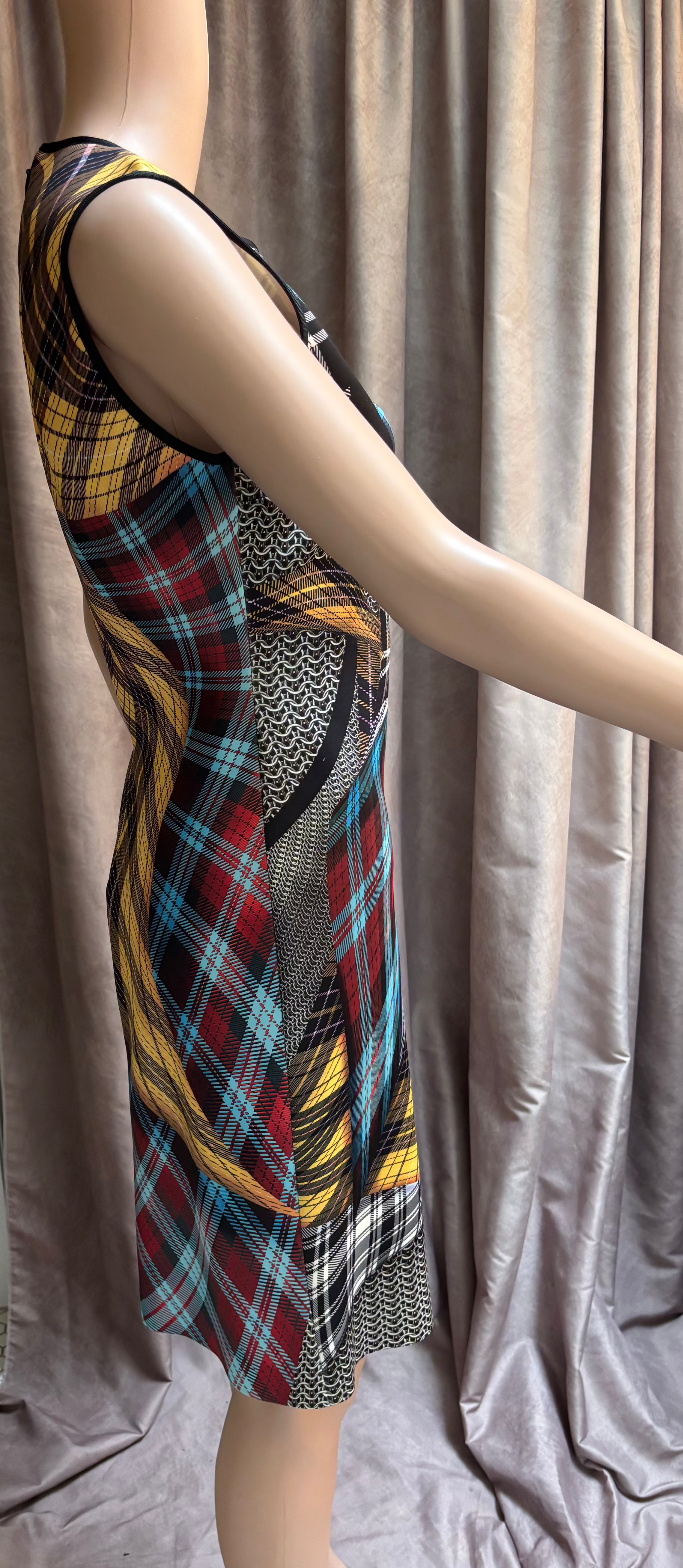 Multi-plaid Bodycon Whimsical Dress