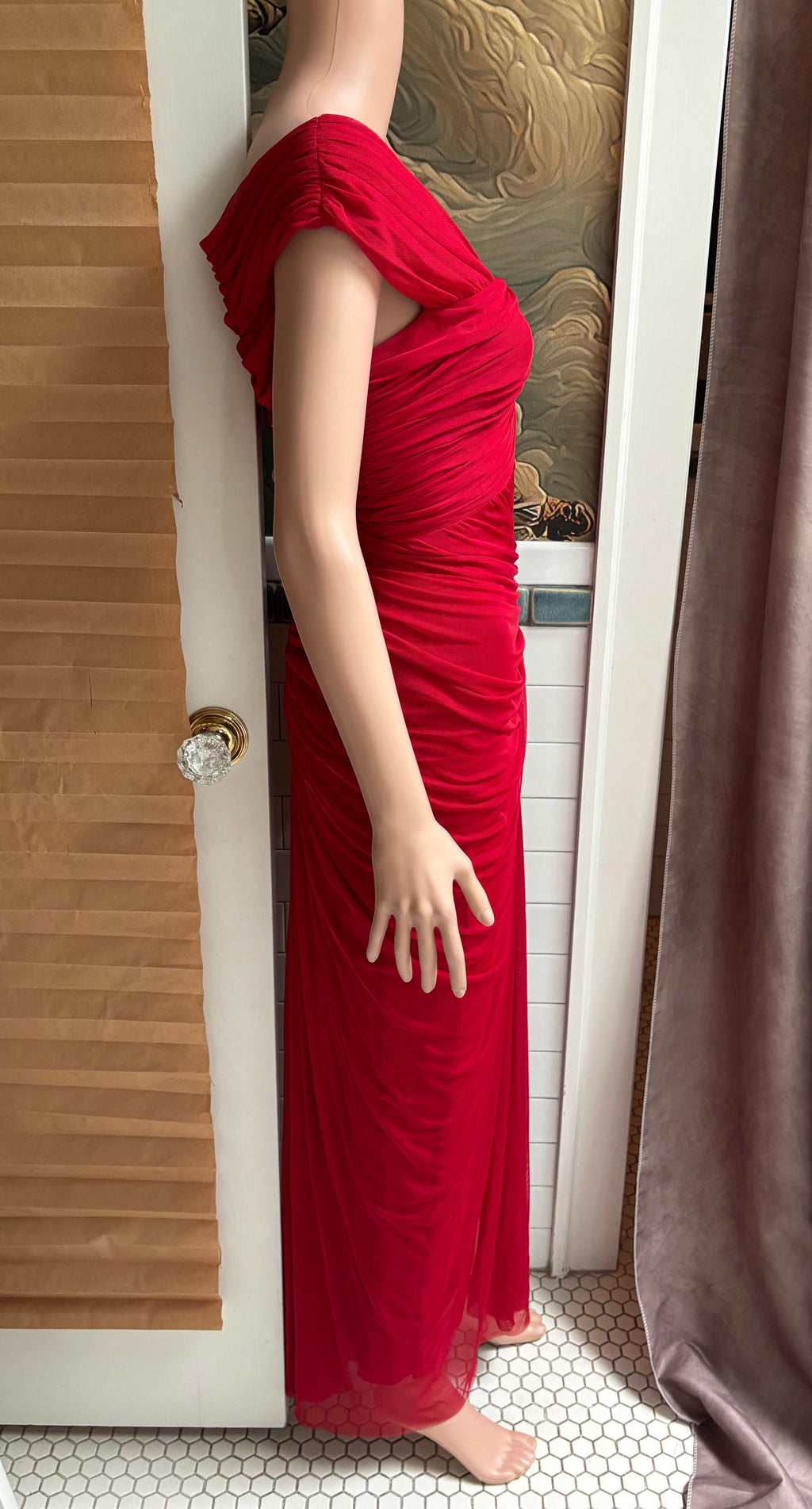 Red Chiffon Ballgown