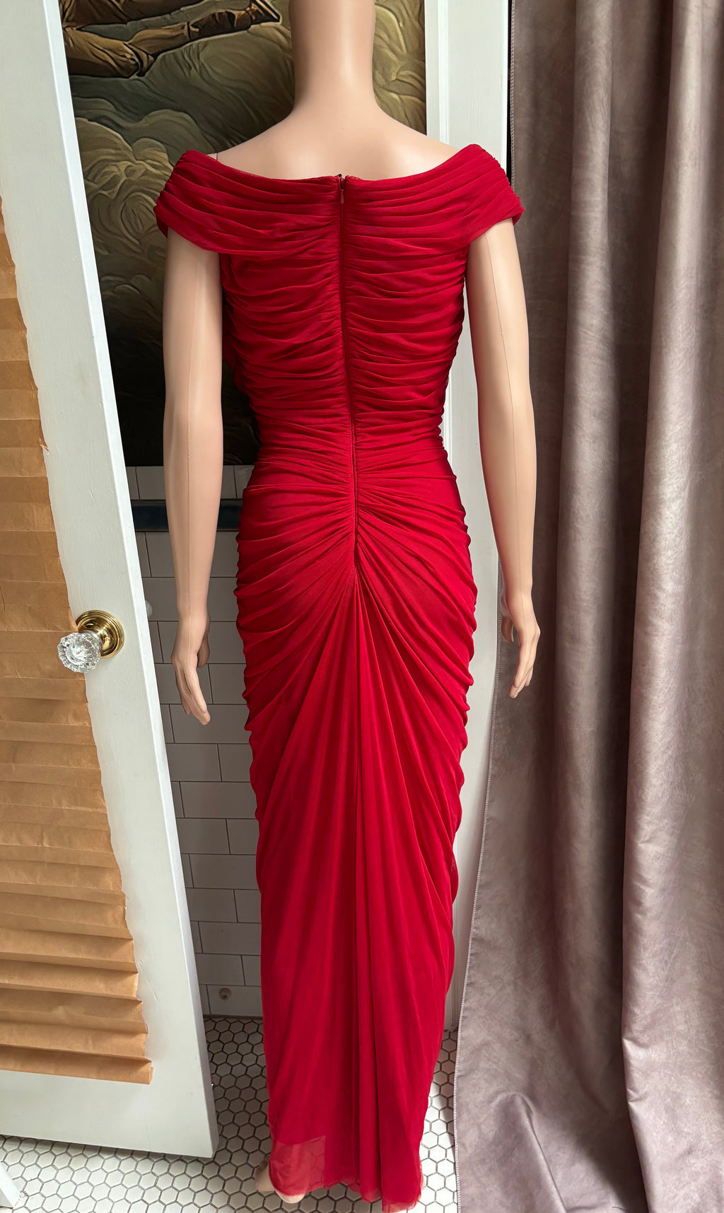 Red Chiffon Ballgown
