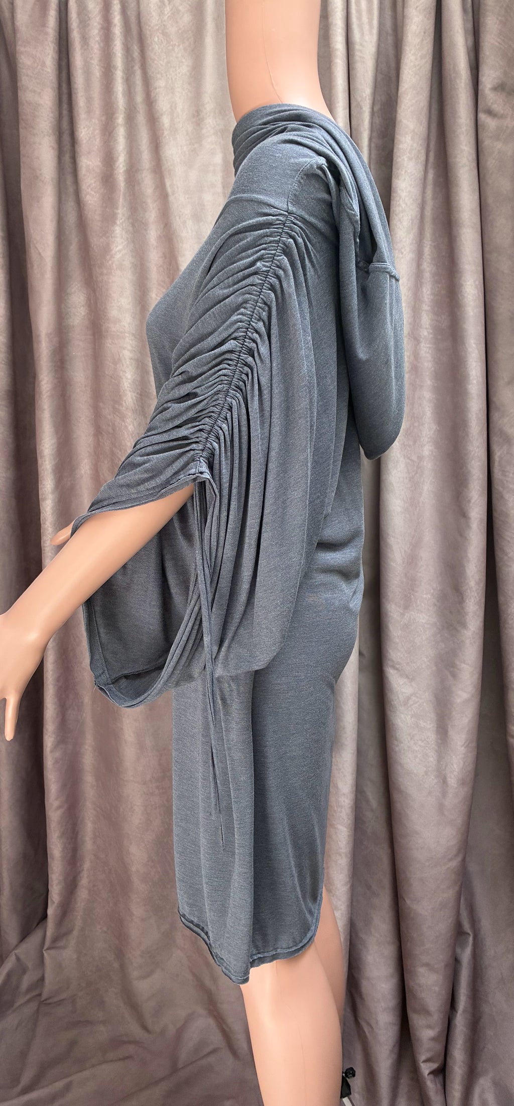 Vintage Allo Martinez Argentina Gray Jersey Parachute Dress | 5 Ways to Wear | One Size