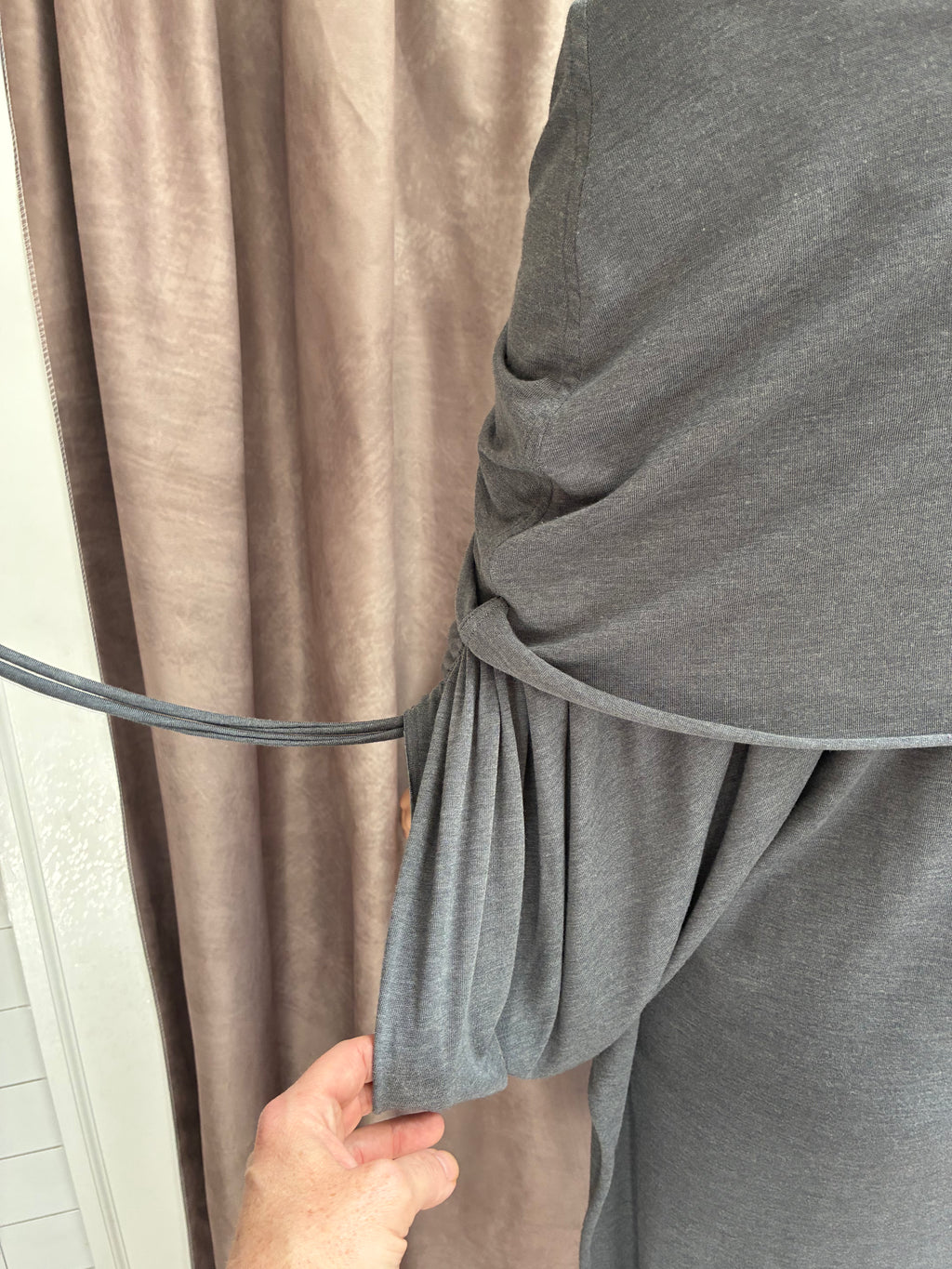 Vintage Allo Martinez Argentina Gray Jersey Parachute Dress | 5 Ways to Wear | One Size